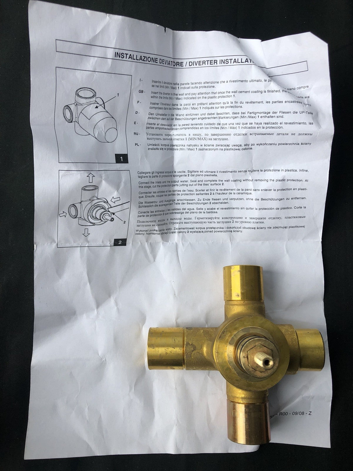 Zucchetti R99629.1900 Rough In Shower Valve NEW IN BOX FREE SHIPPING!!!