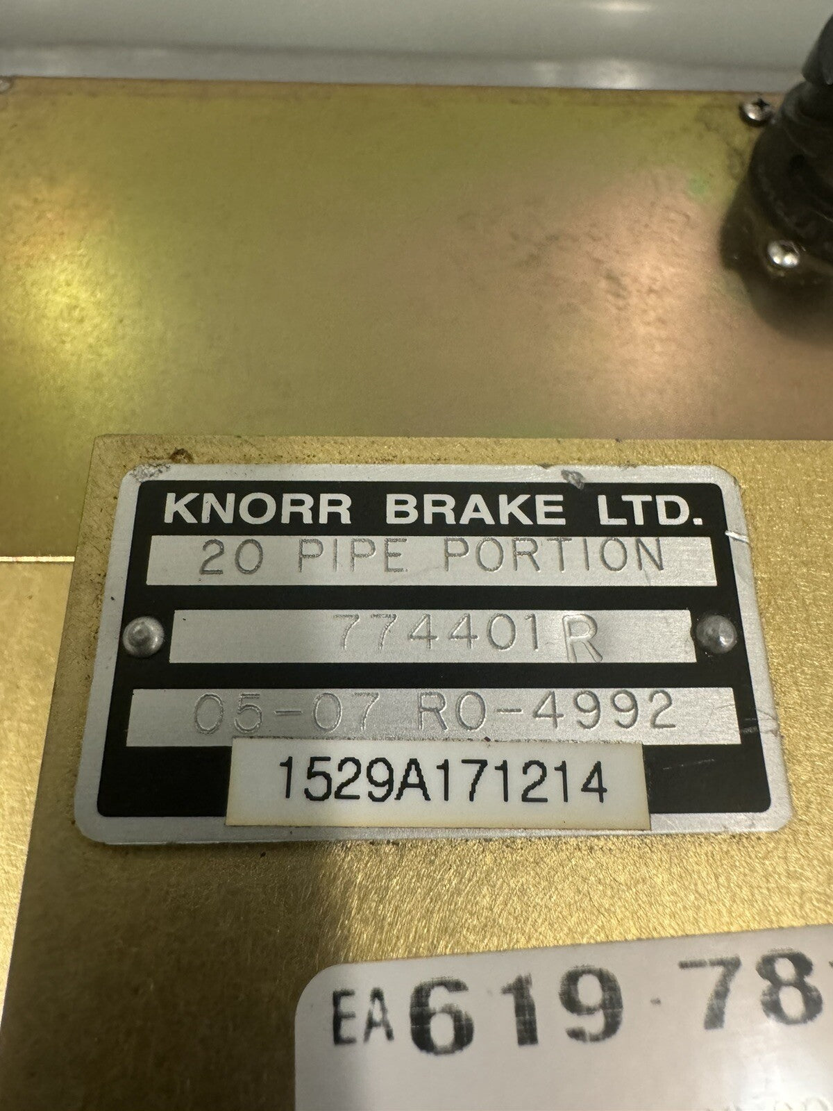 New York Air Brake 774401R Valve 20 Pipe Portion 619-7815-3 NEW! FREE SHIPPING!