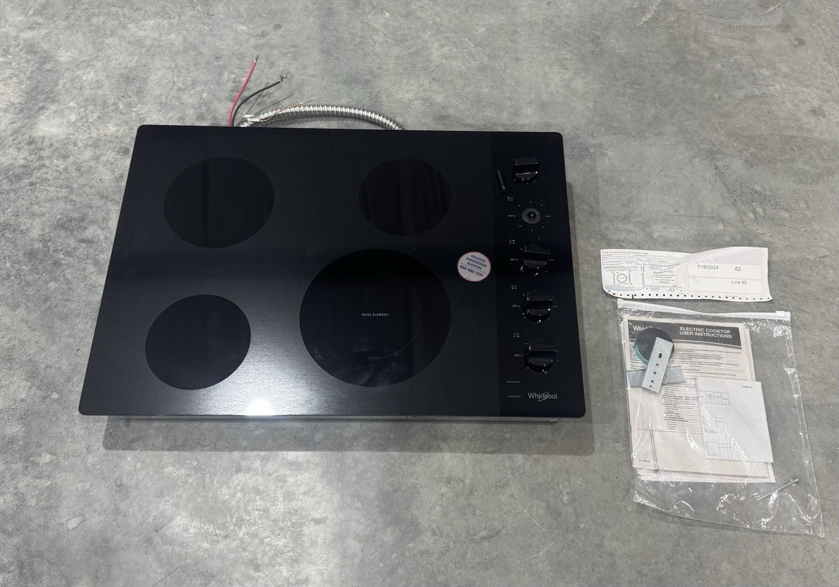 Whirlpool WCE55US0HB01 Electric 4 Element Ceramic Glass Cook Top NEW IN BOX!