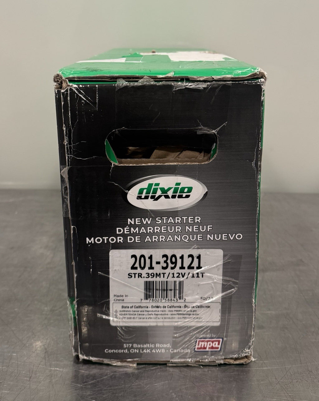 Dixie Electric 201-39121 Starter Motor 12V STR.39MT/12V/11T NEW! FREE SHIPPING!