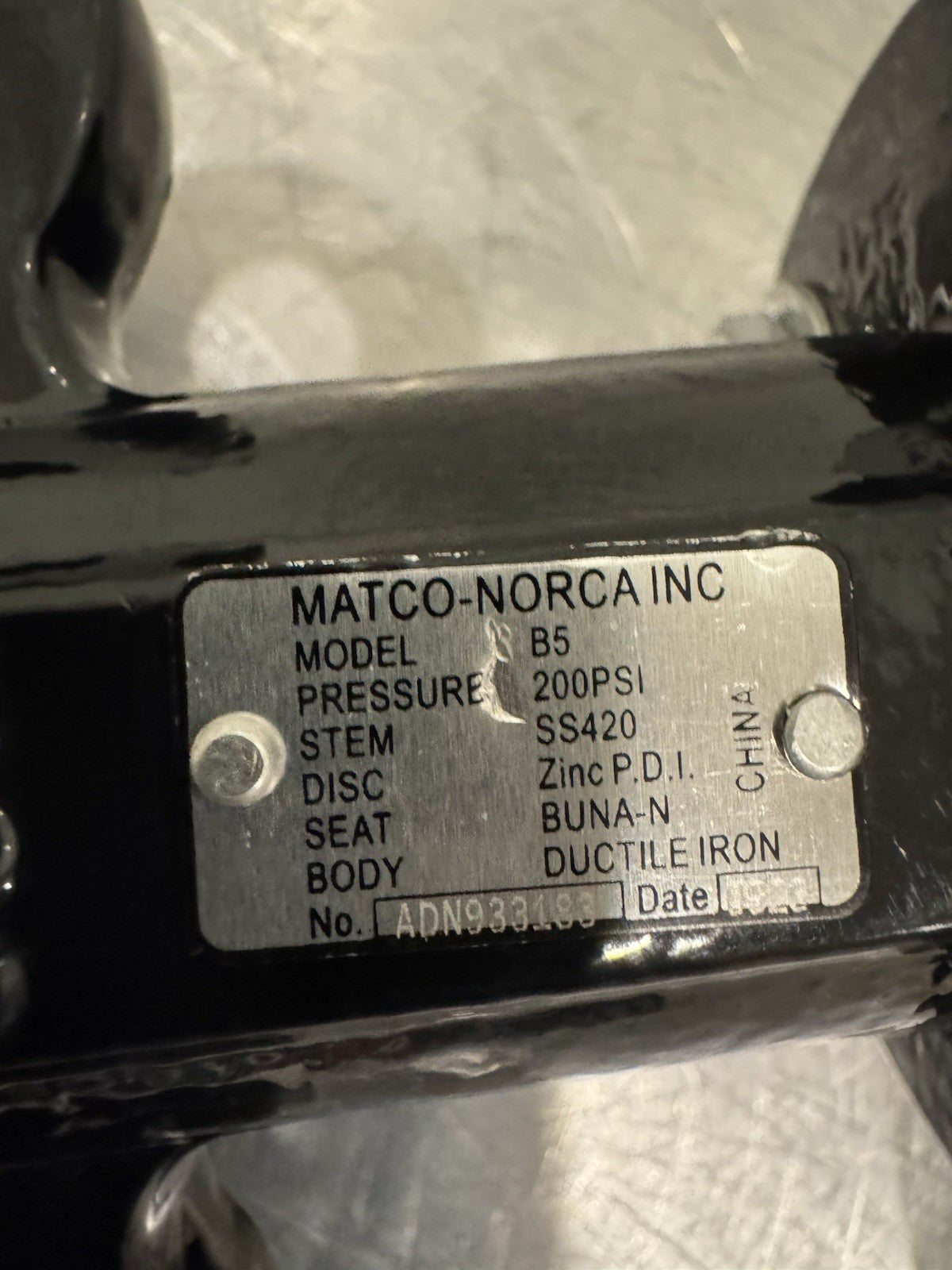 Matco-Norca 6” B5 Butterfly Valve ADN933183 NEW! NO HANDLE! FREE SHIPPING!