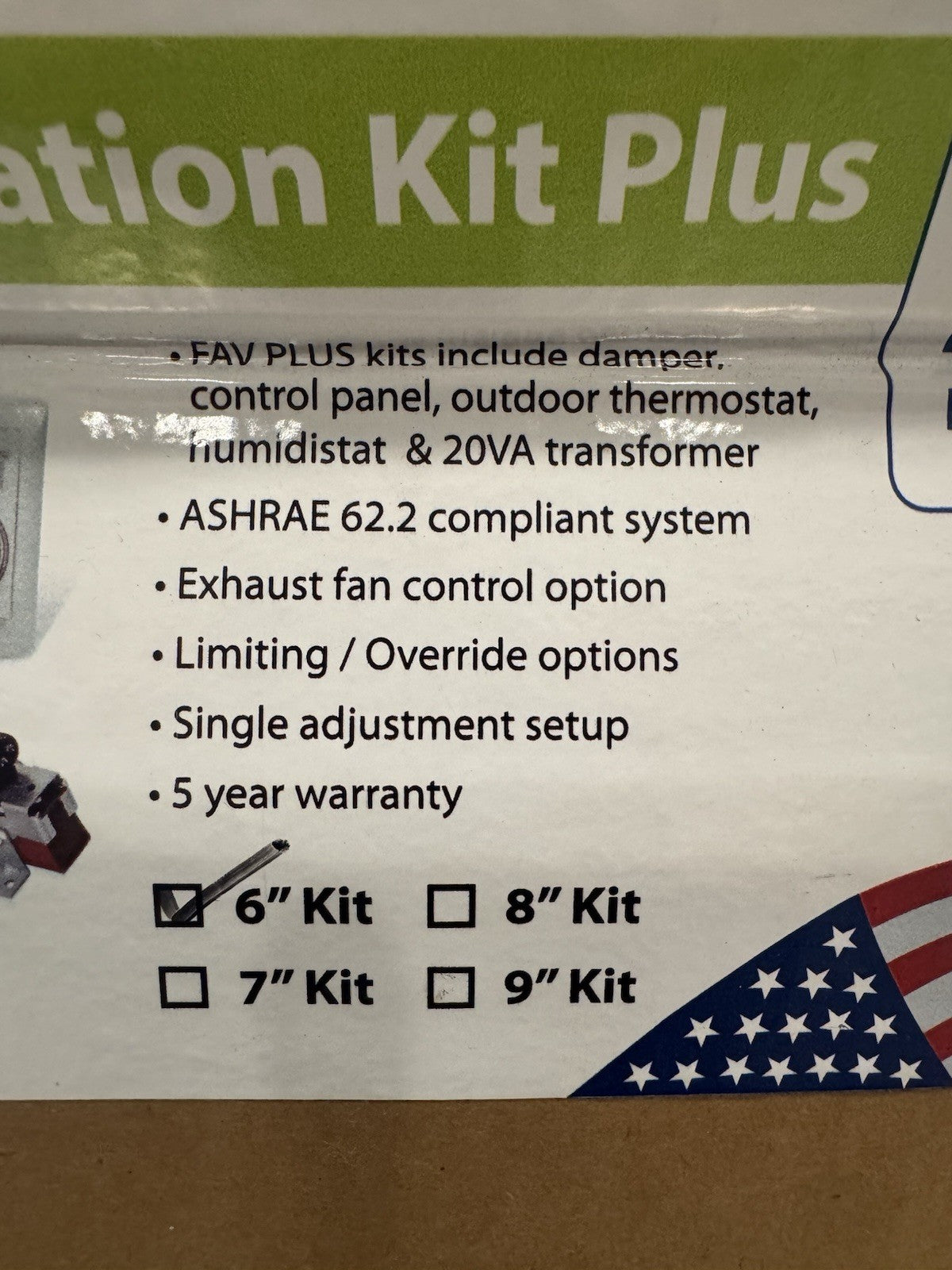 IOC FAV Plus Damper IO-FAV-06-PLUS Ventilation Control Kit 6” NEW IN BOX!