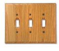 Amerelle 3 Toggle Wall Plate Solid Oak 4025TTT NEW
