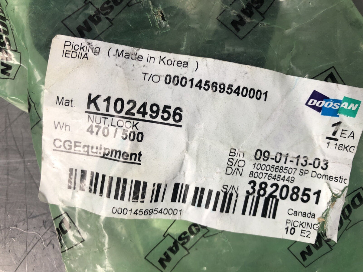 Doosan K1024956 Lock Nut NEW SEALED FREE SHIPPING!!!