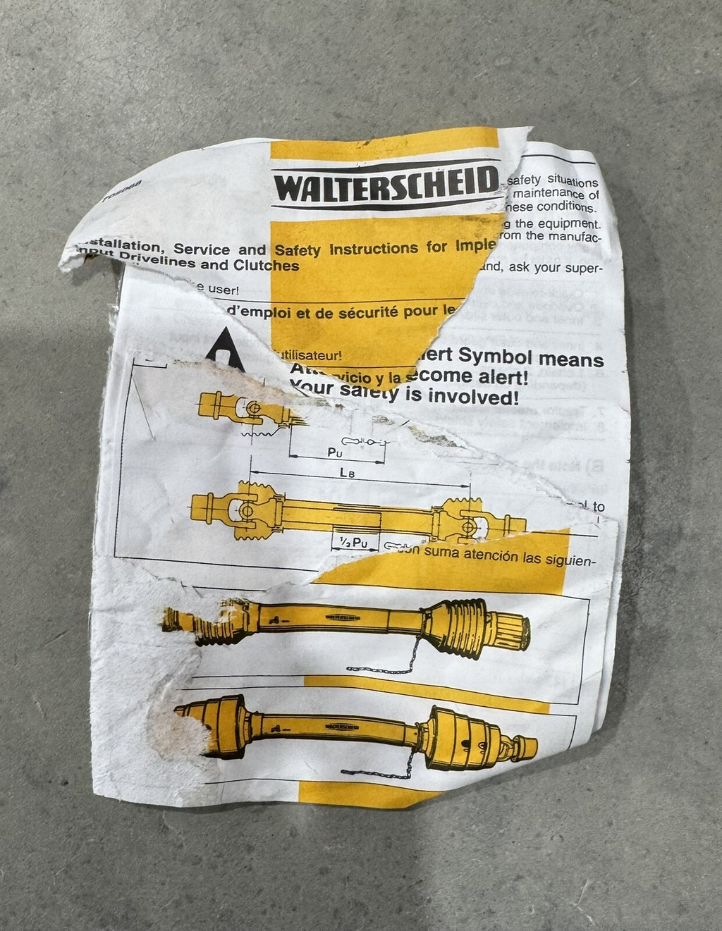 Walterscheid PTO Drive Shaft NEW! FREE SHIPPING!