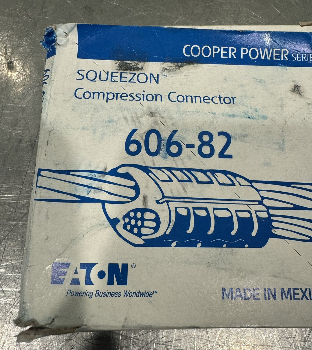 Eaton 606-82 Squeezon Compression Connector Crimp Cooper Power NEW!