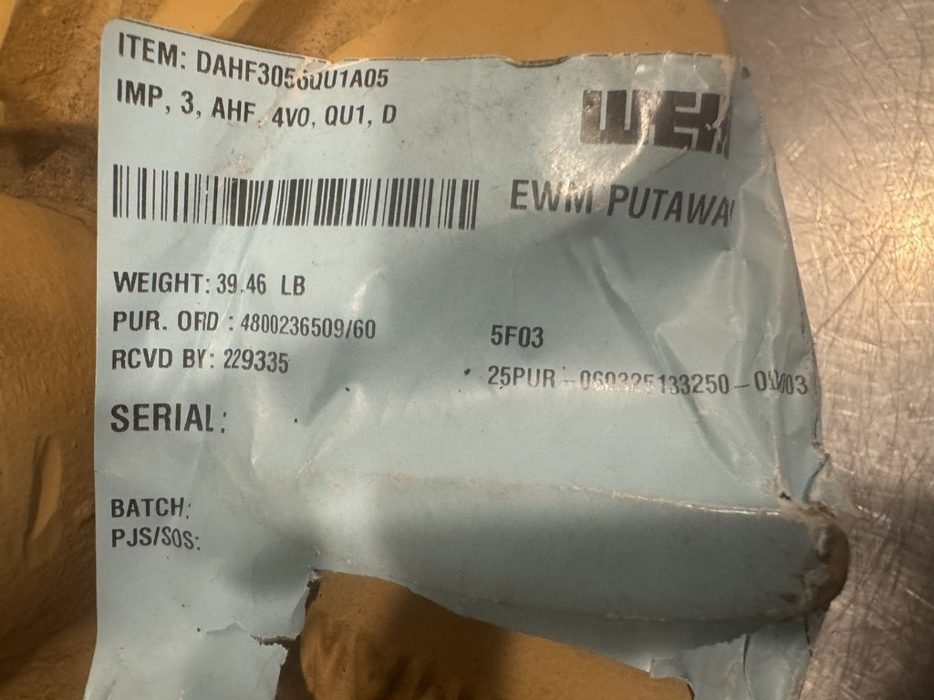 Weir DAHF3056QU1A05 Horizontal Froth Pump Impeller NEW! FREE SHIPPING!