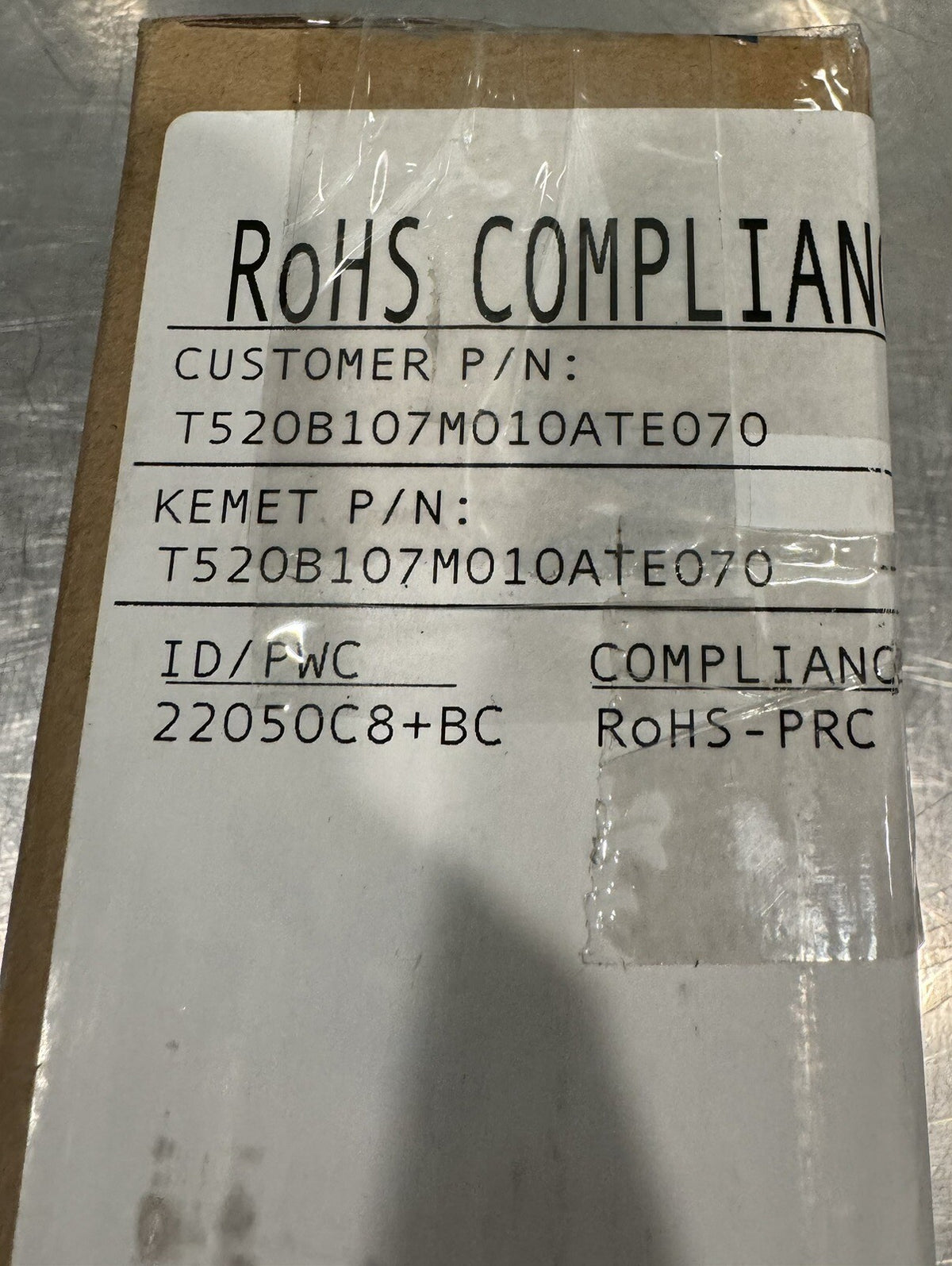 Kemet T520B107M010ATE070 100UF 10V Capacitor 2000 PACK NEW! FREE SHIPPING!