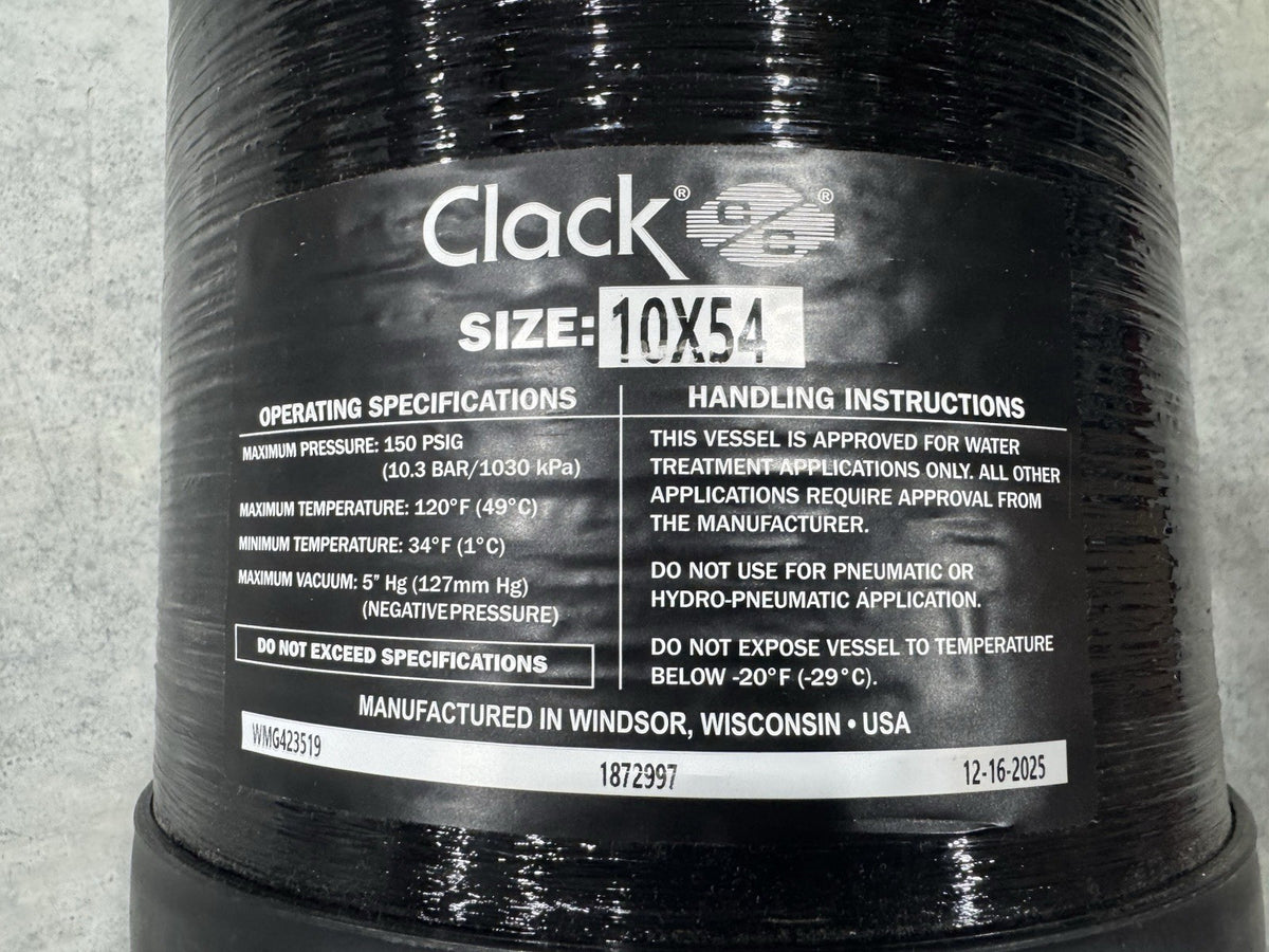 Clack 10x54 Filter Tank Assembly Black NEW! FREE SHIPPING!