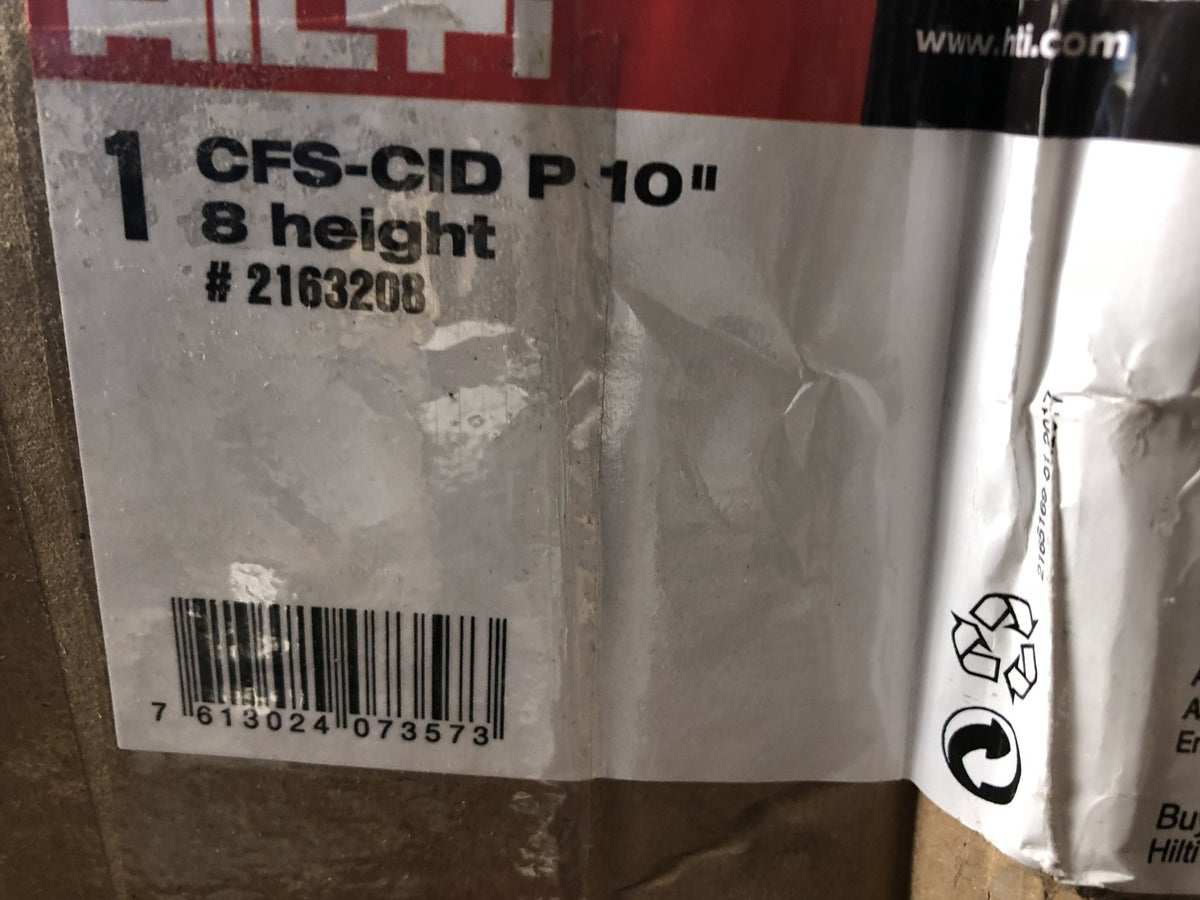 Hilti 2163208 CFS-CID P 10” Height 8” Firestop Cast-In & Sleeve Devices NEW