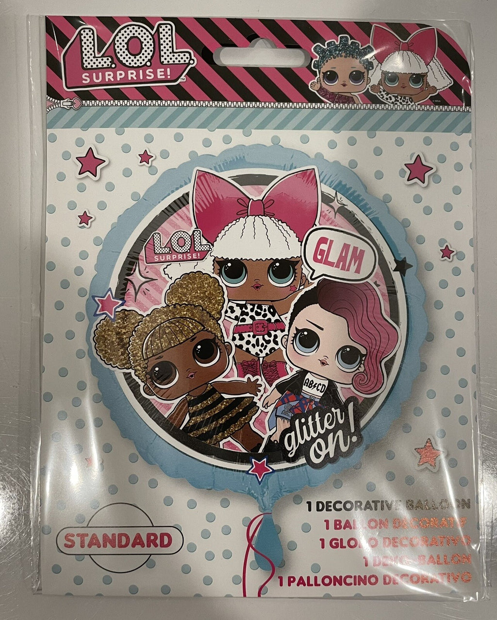 (1) LOL Surprise Glam 17” Foil Balloon Anagram 42787 NEW! FREE SHIPPING!