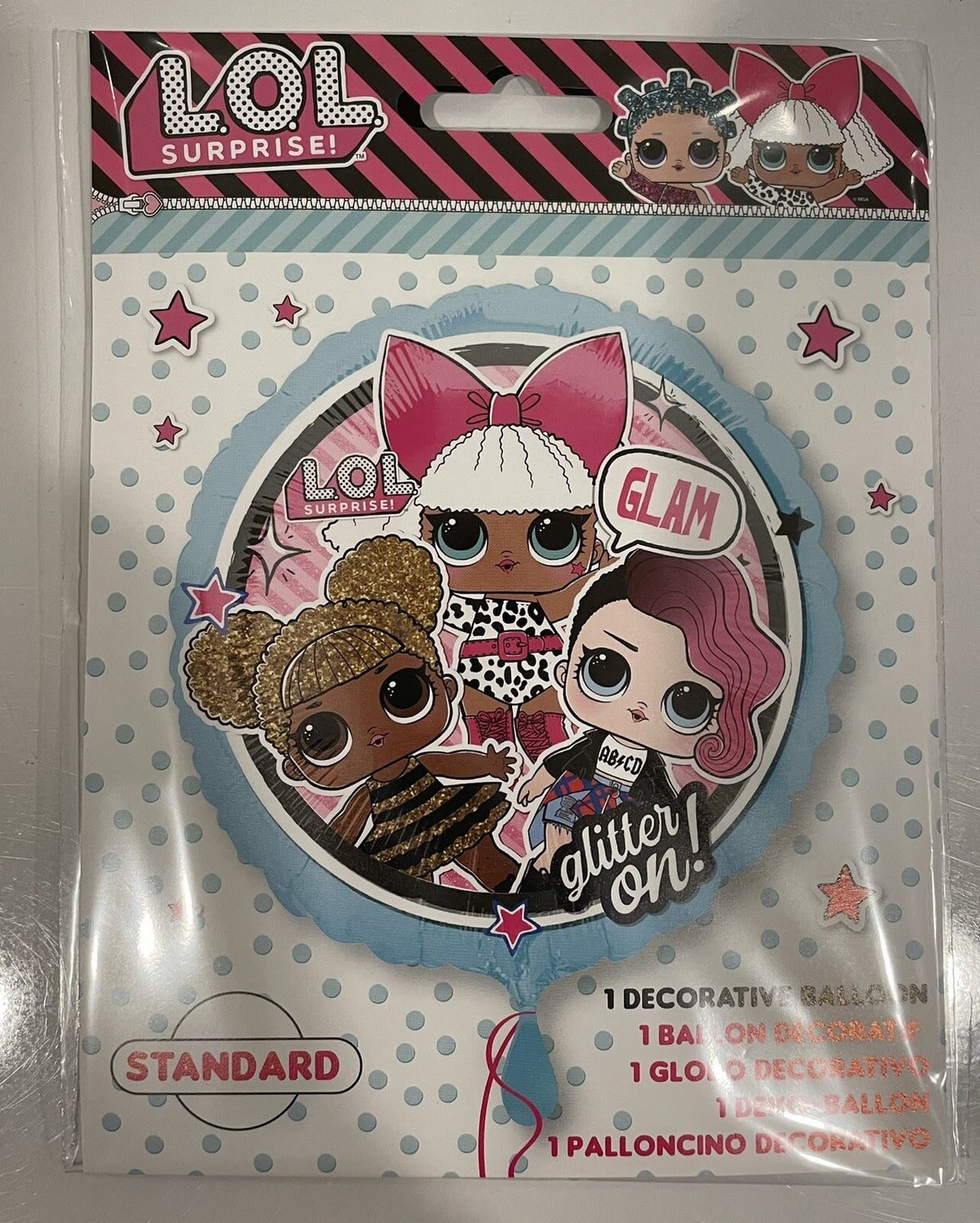 (1) LOL Surprise Glam 17” Foil Balloon Anagram 42787 NEW! FREE SHIPPING!