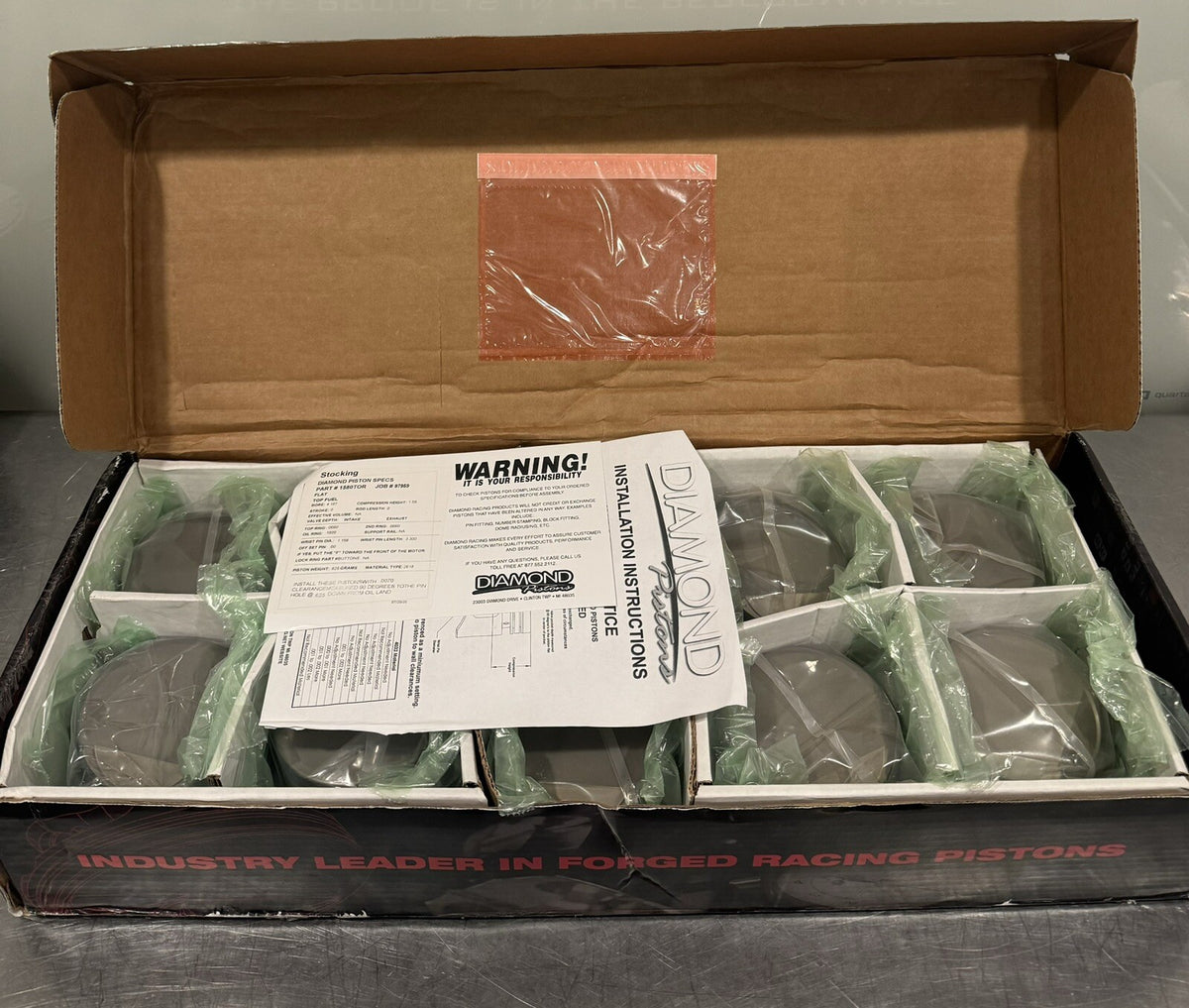 Diamond Pistons 1580TOR Bore 4.187 Comp. Height 1.58 NEW IN BOX! FREE SHIPPING!