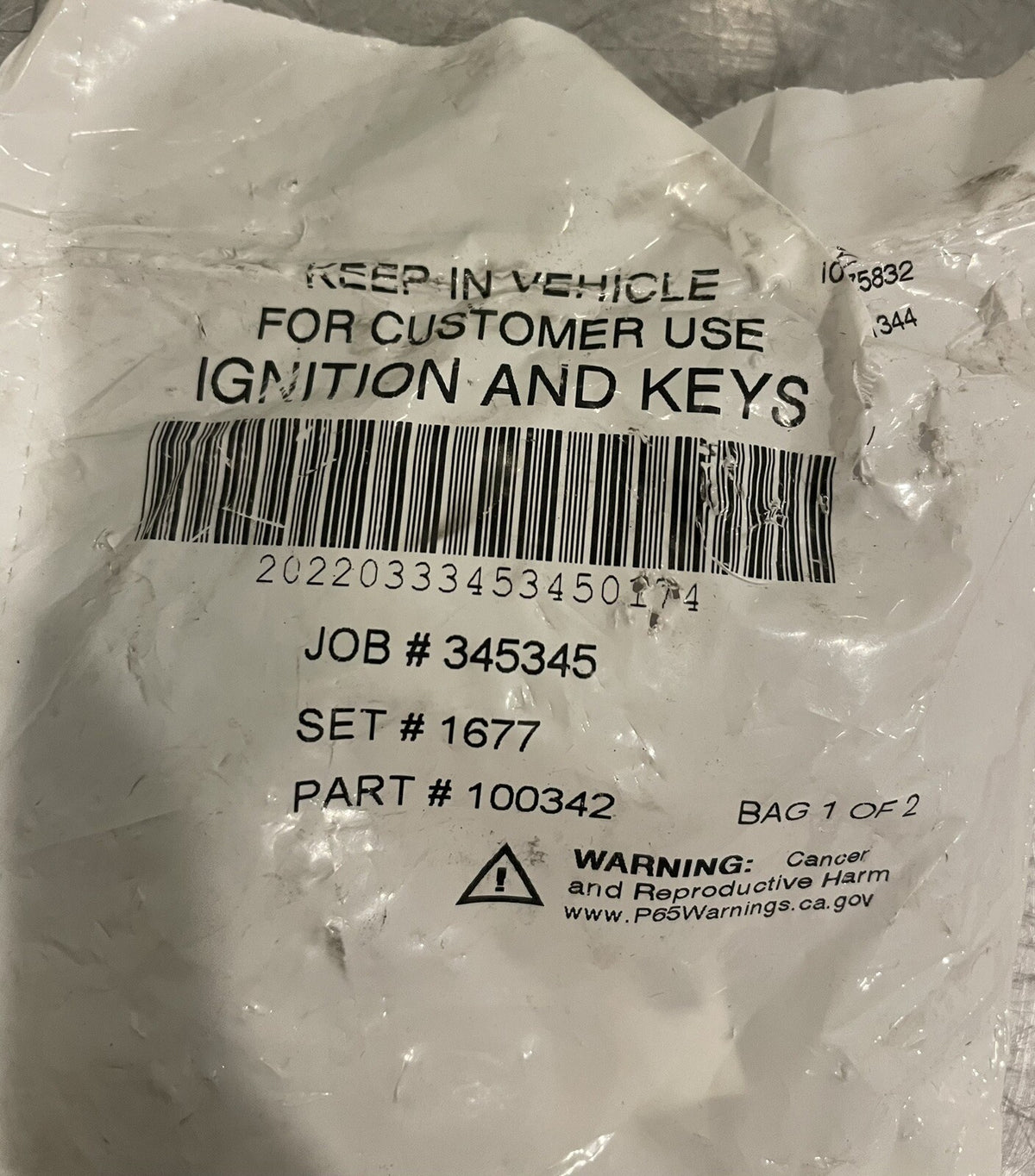 100343 Ignition & 100342 Keys 2 OF EACH NEW! FREE SHIPPING!
