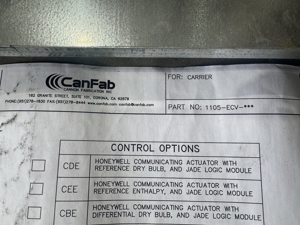 Carrier 1105 Econimizer 1105-ECV-SDC-R CanFab NEW! SHIPS FREE!