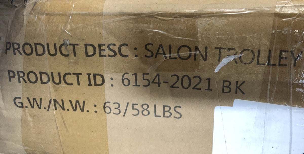 BarberPub 6154-2021-BK Salon Trolley NEW IN BOX!!! FREE SHIPPING!!!