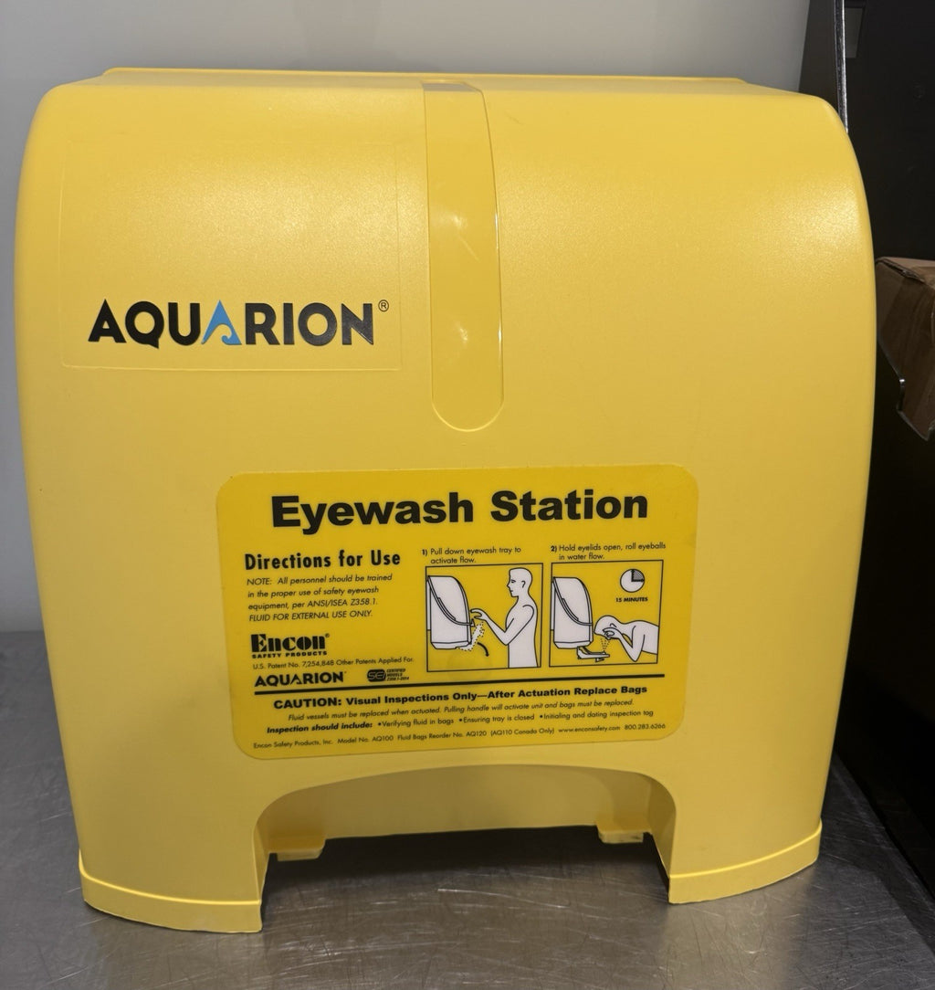 Encon Aquarion AQ-100 Emergencey Eye Wash Station Wall Mount Self-Contained NEW