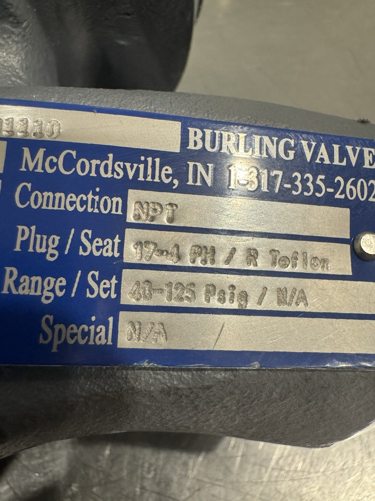 Burling BS1.5-1CC5115-322601110 1.5” NPT Pressure Regulator NEW! FREE SHIPPING!