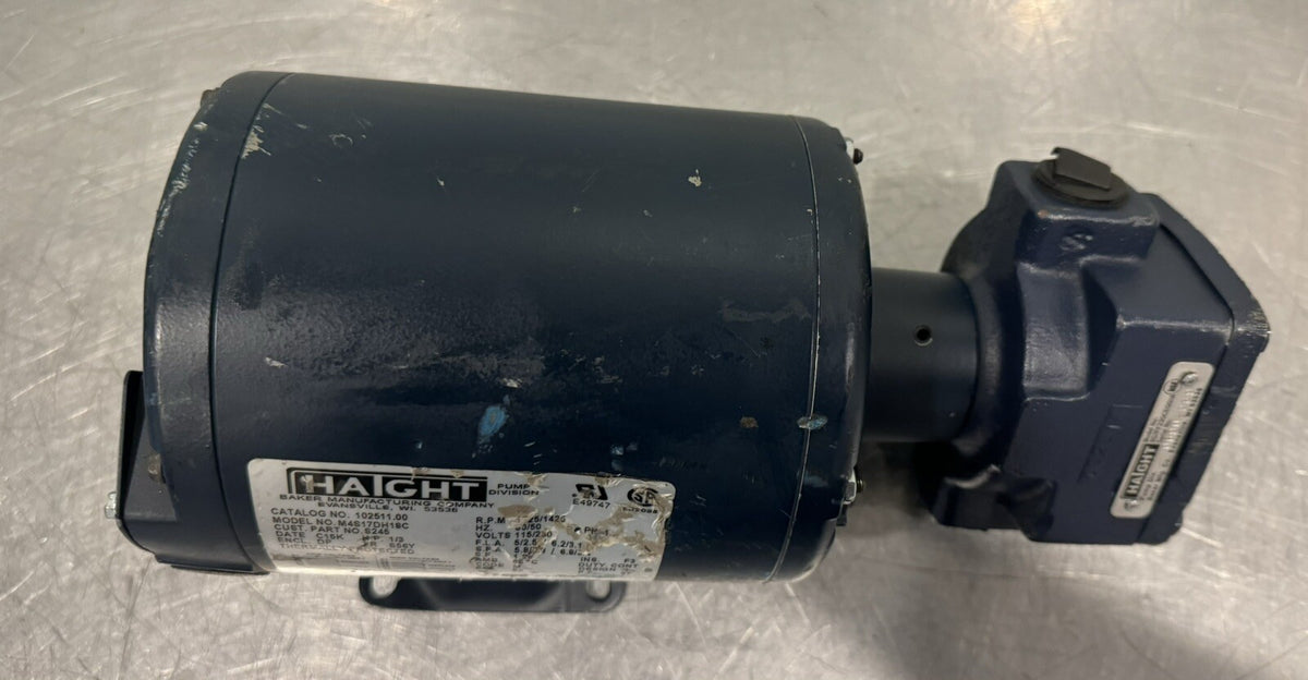 Haight 102511.00 Pump & Motor For Pitco Fryer M4S17DH18C NEW! FREE SHIPPING!