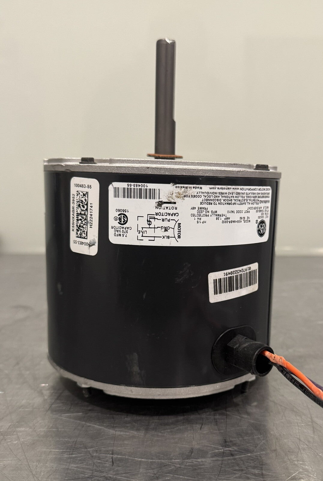 100483-55 Fan Motor For Lennox 1/5HP 208-230V 825 RPM US Motors K55HXABR-3952