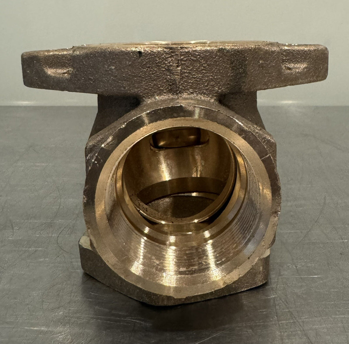 Mueller 2” Angle Stop Shutoff Brass Thread X Meter Flange NEW! FREE SHIPPING!