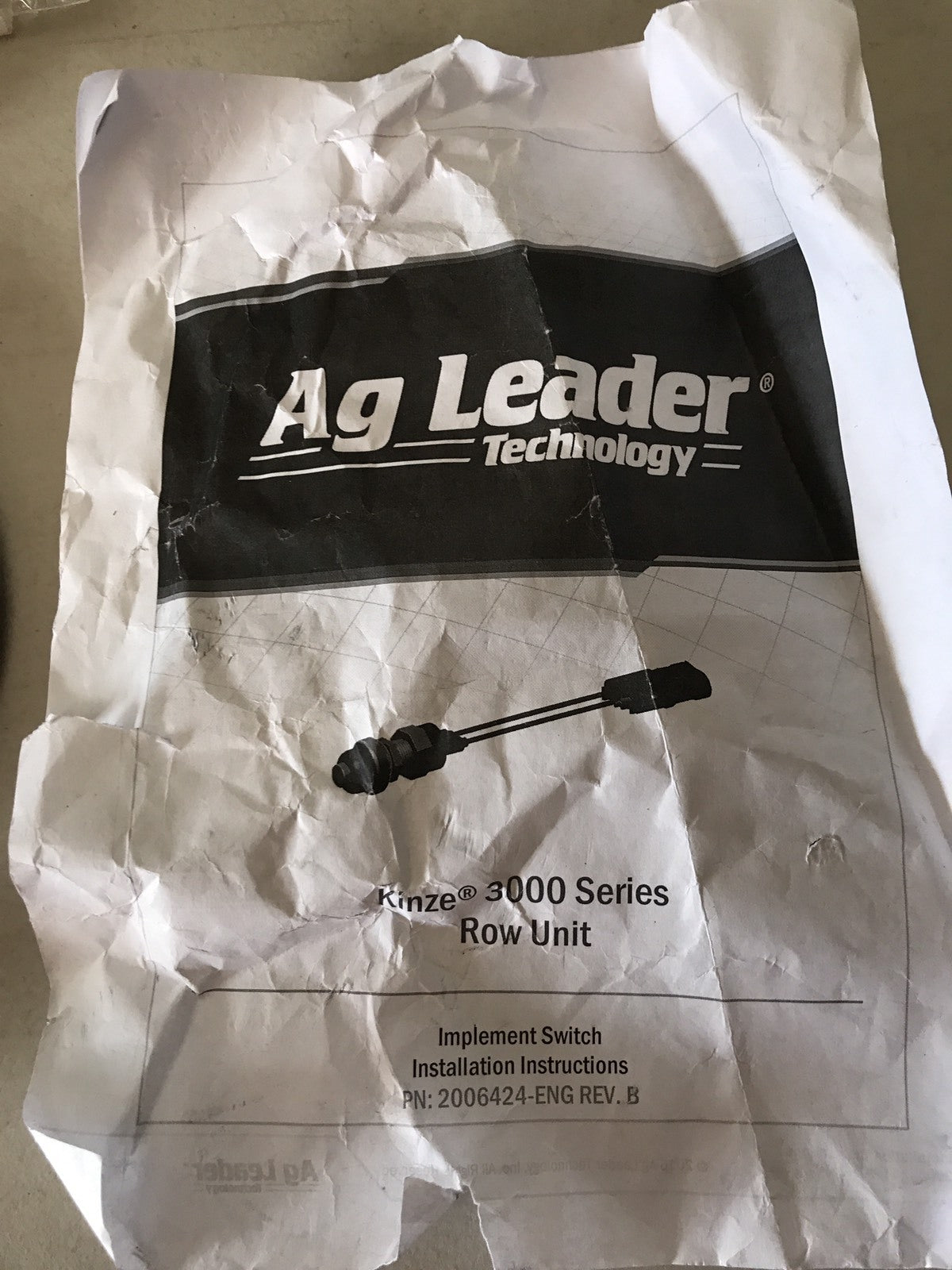 AG Leader 4101423 Implement Switch Kit For Kinze 3000 NEW