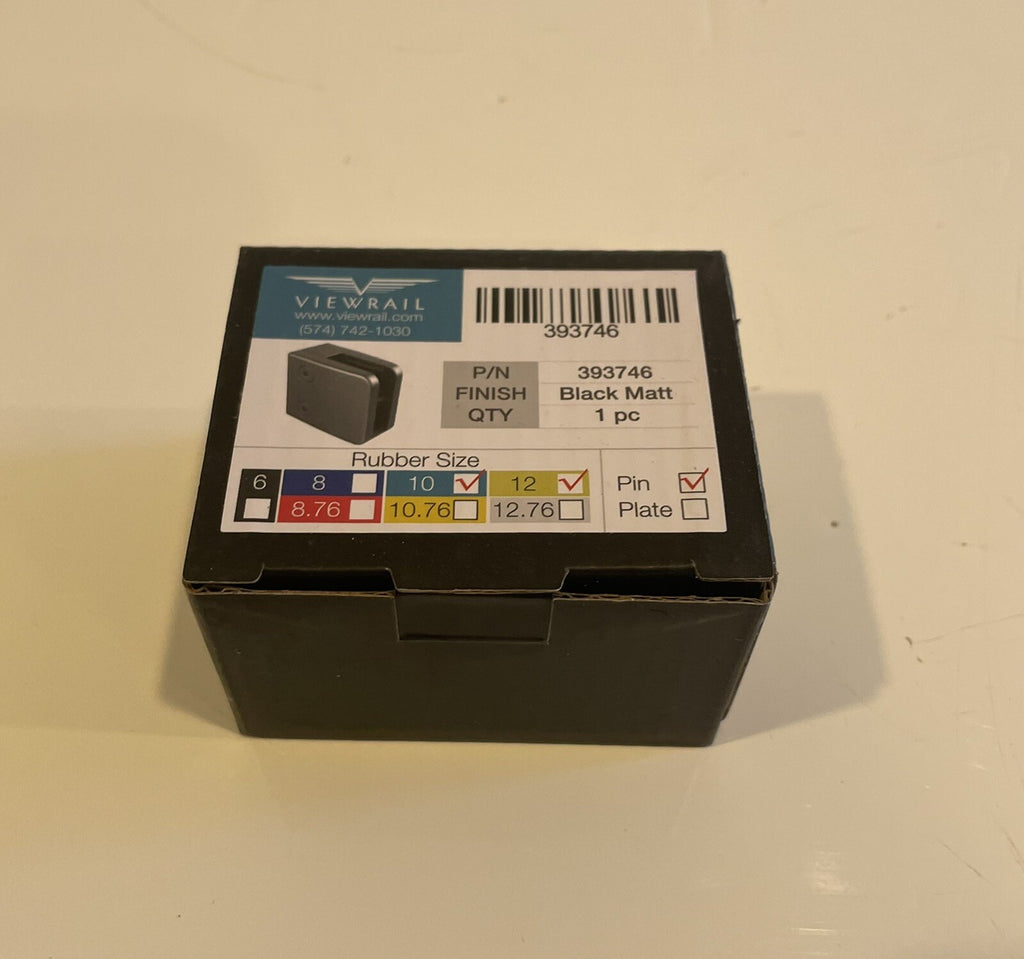 Viewrail 393746 Glass Clip Black NEW! FREE SHIPPING!