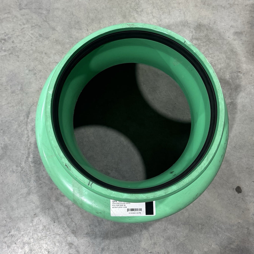 GPK 109-1218 Reducer 12x18 PVC PSM SDR-35 ASTM F-679/F-1336 NEW! FREE SHIPPING!