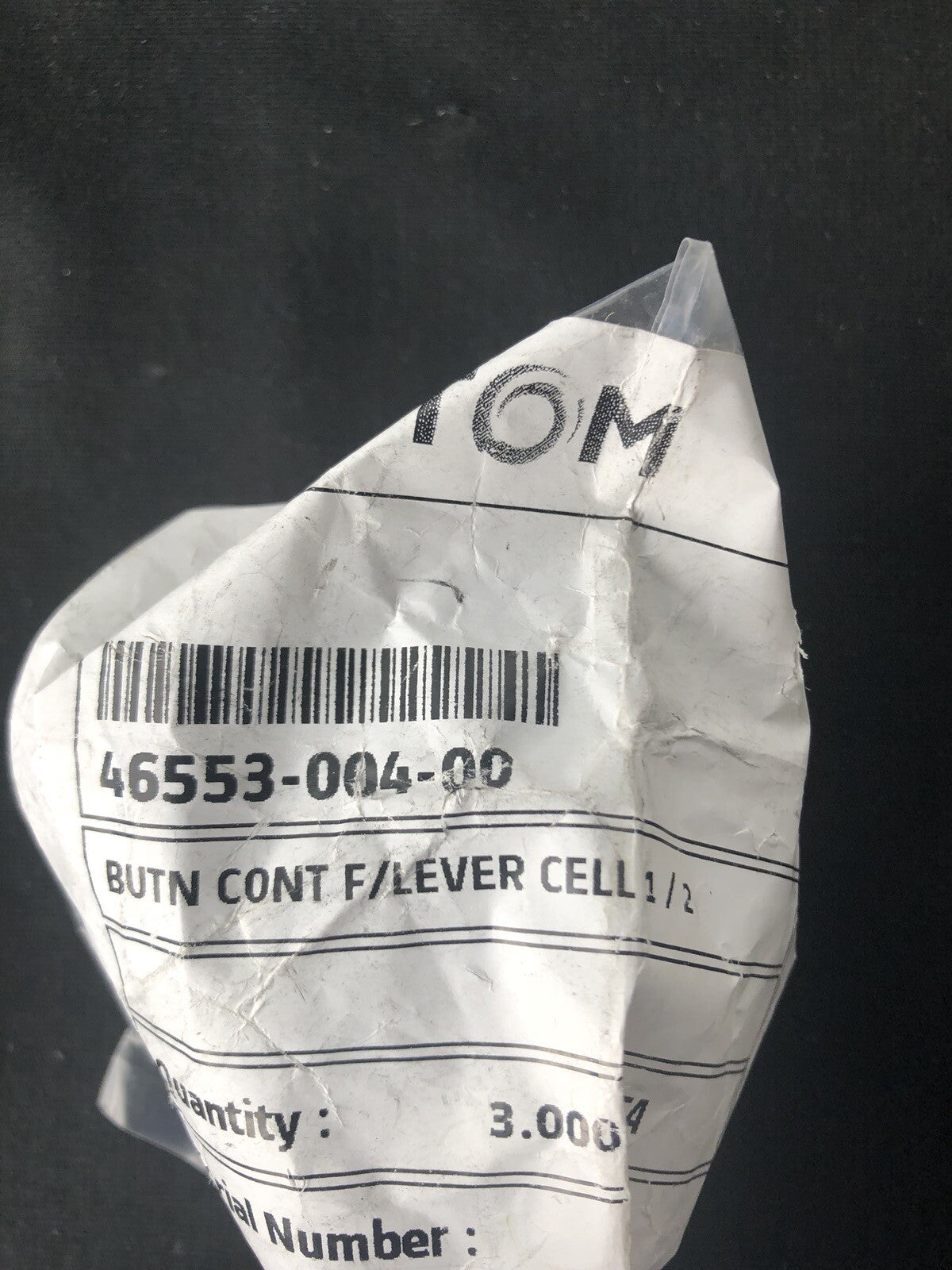 Alstom 46553-004-00 BUTN CONT F/LEVER CELL 1/2 NEW!!! FREE SHIPPING!!!