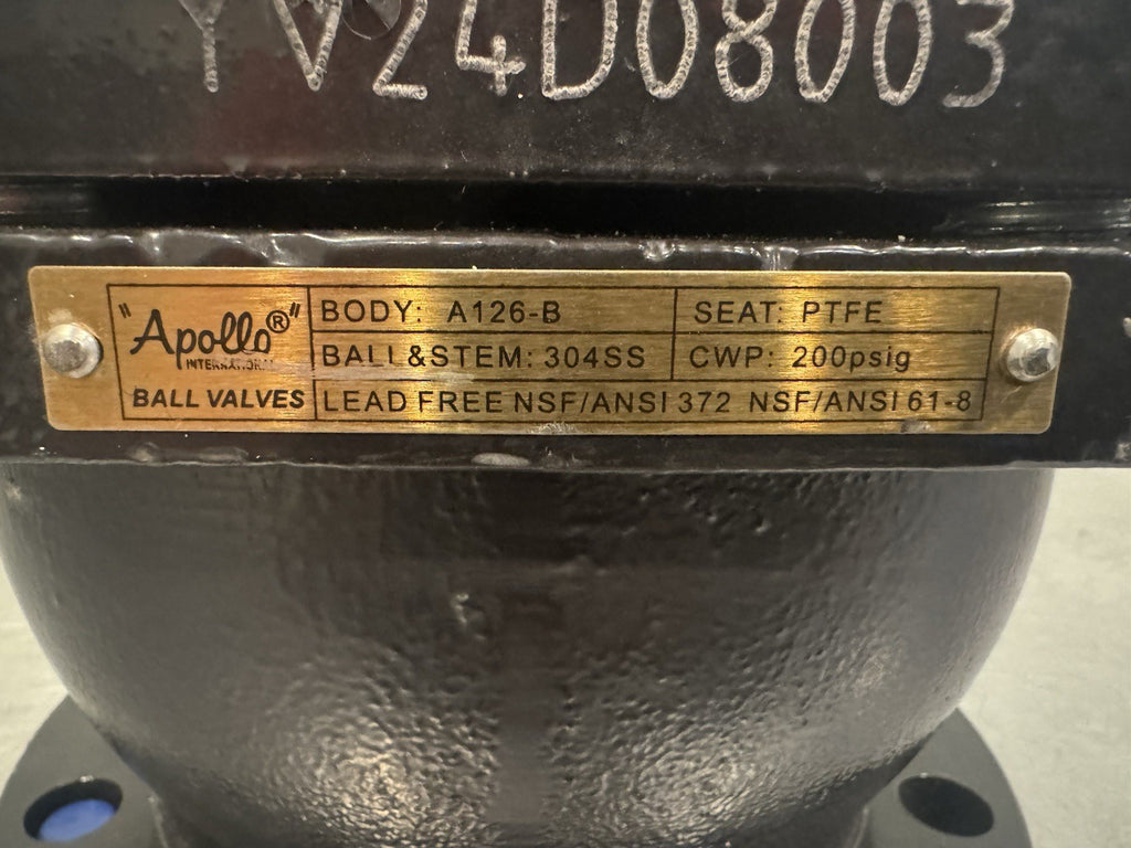Apollo A126-B 6" Ball Valve Flanged PTFE Ball & Stem 304SS 200PSIG NEW!