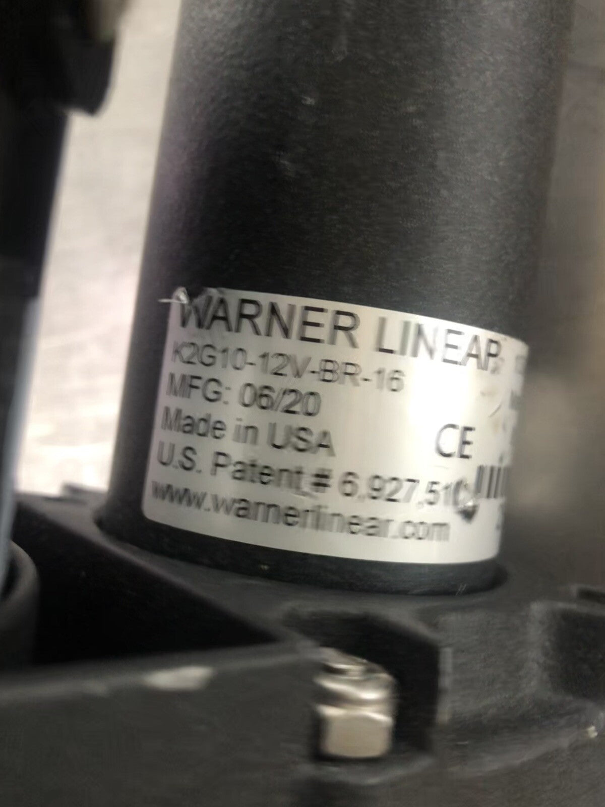 Warner Linear K2G10-12V-BR-16 Linear Actuator NEW! FREE SHIPPING!!