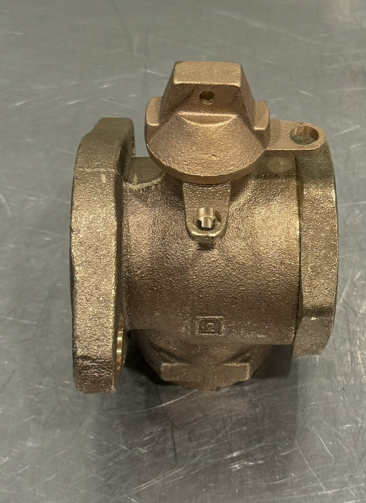 Mueller 2” Angle Stop Shutoff Brass Thread X Meter Flange NEW! FREE SHIPPING!