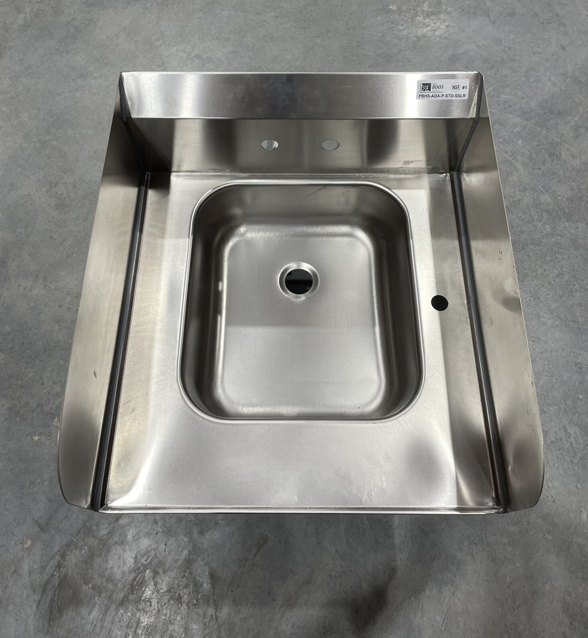 John Boos PBHS-ADA-P-STD-SSLR Pro Bowl Stainless Wall Mounted Sink NEW!