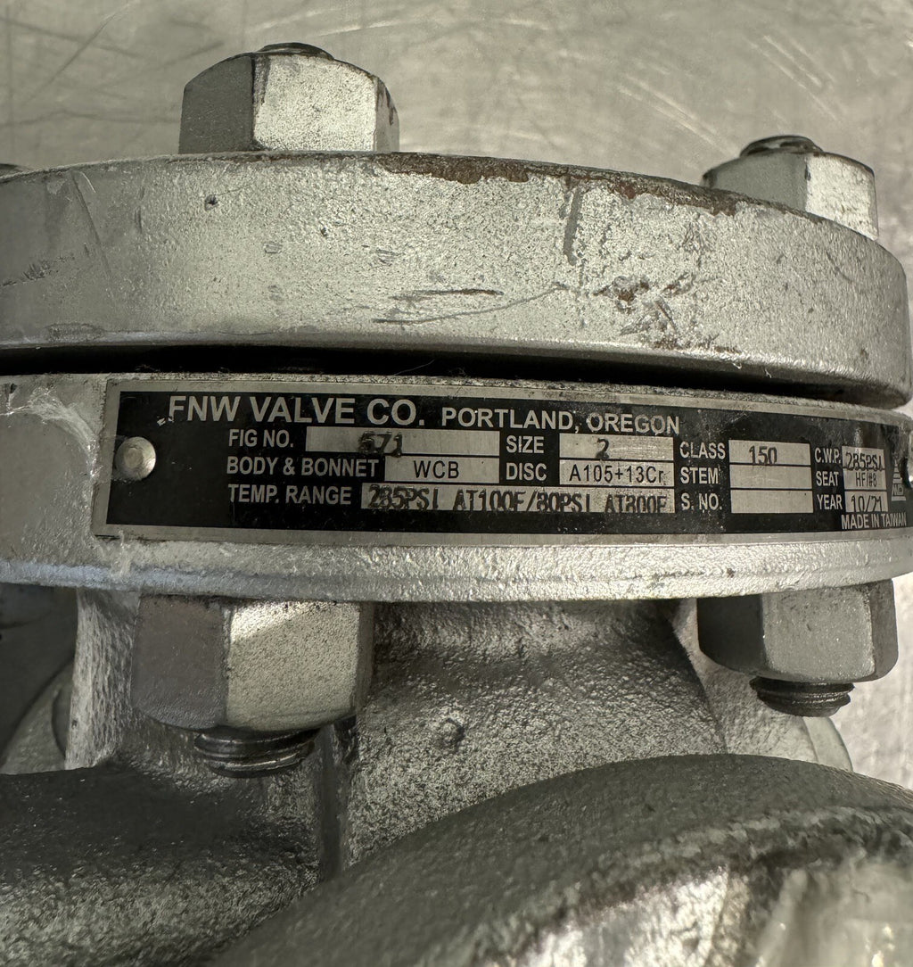 FNW 571 2” Flanged Swing Check Valve NEW! FREE SHIPPING!