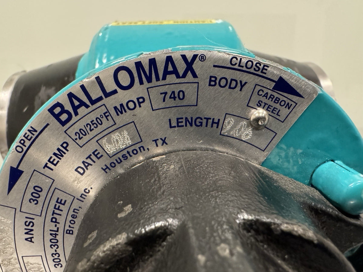 Broen PRFPCB Ballomax Premium 303-304L-PTFE 3” Floating Full Port Valve NEW!