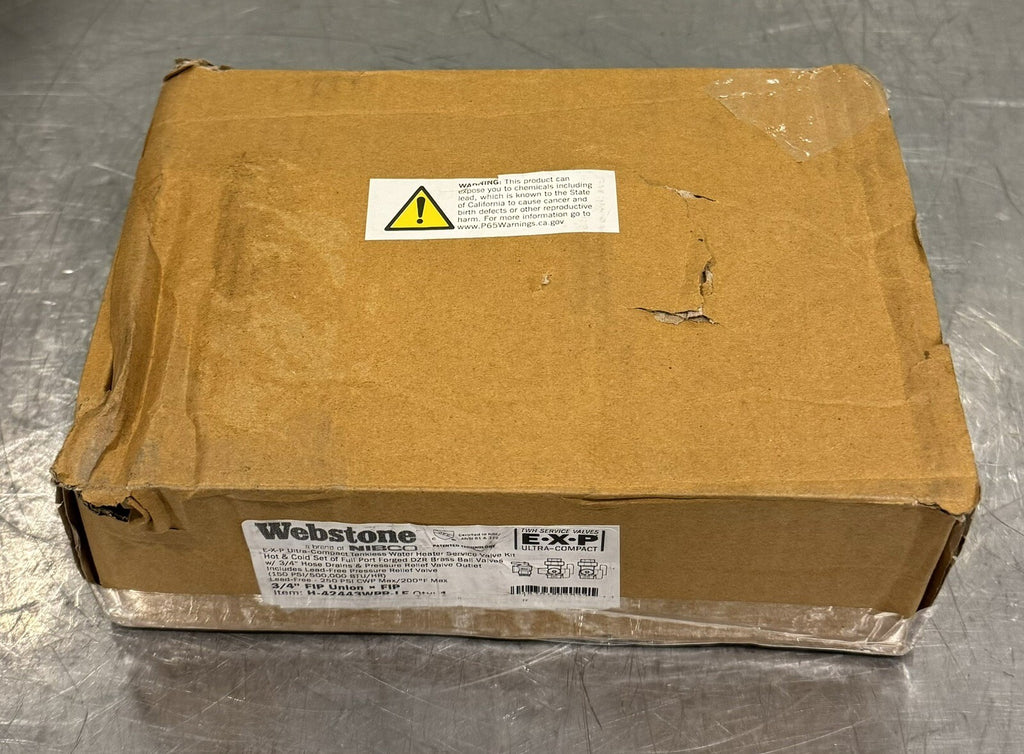 Webstone H-42443WPR-LF Tankless Water Heater Service Valve Kit NEW! SHIPS FREE!
