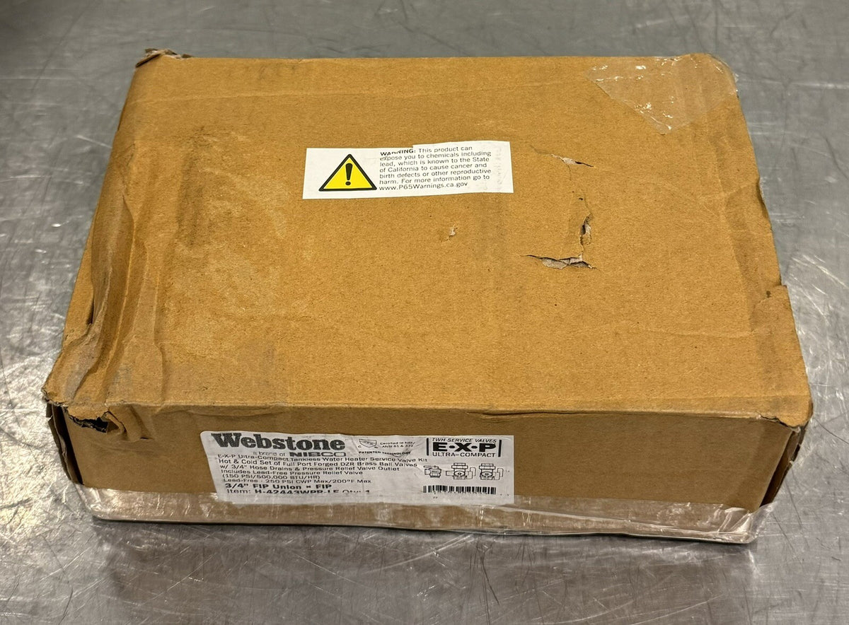 Webstone H-42443WPR-LF Tankless Water Heater Service Valve Kit NEW! SHIPS FREE!