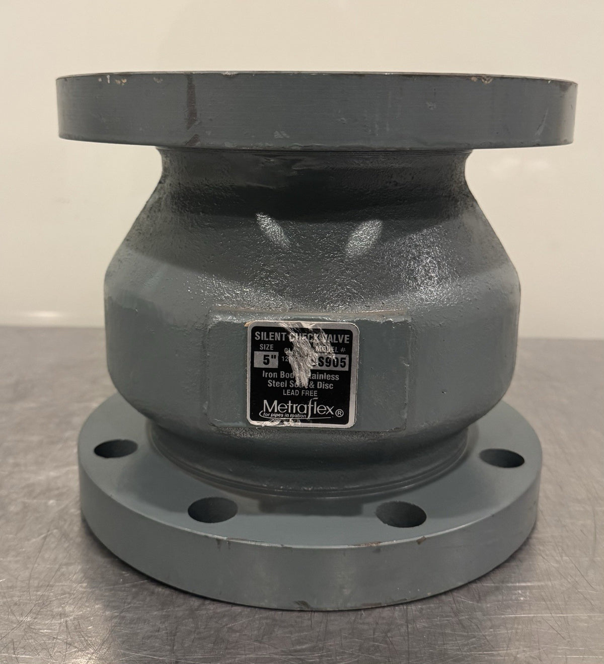 Metraflex SS905 5" Silent Check Valve Flanged SS Seal & Disc NEW! FREE SHIPPING!