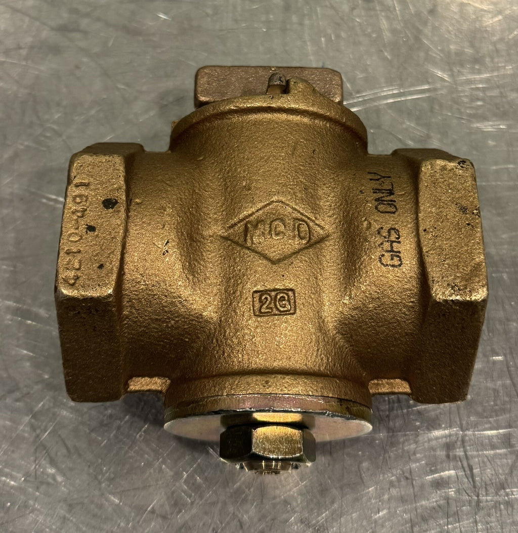 McDonald 4210-491 2” Brass Shutoff Gas Plug Valve NEW! FREE SHIPPING!