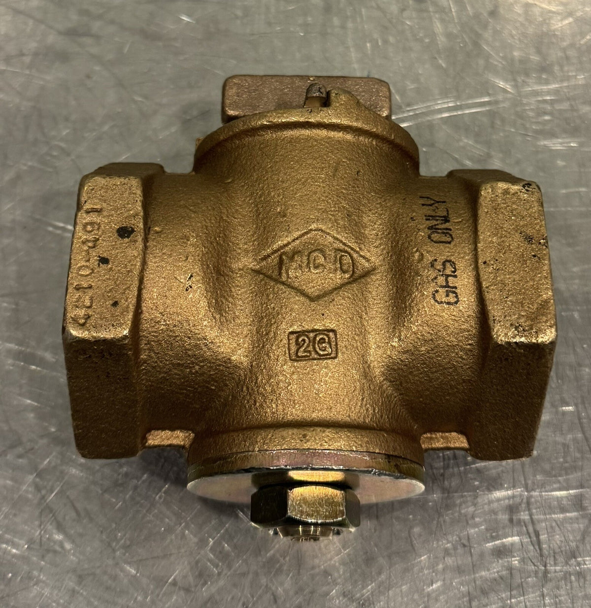McDonald 4210-491 2” Brass Shutoff Gas Plug Valve NEW! FREE SHIPPING!