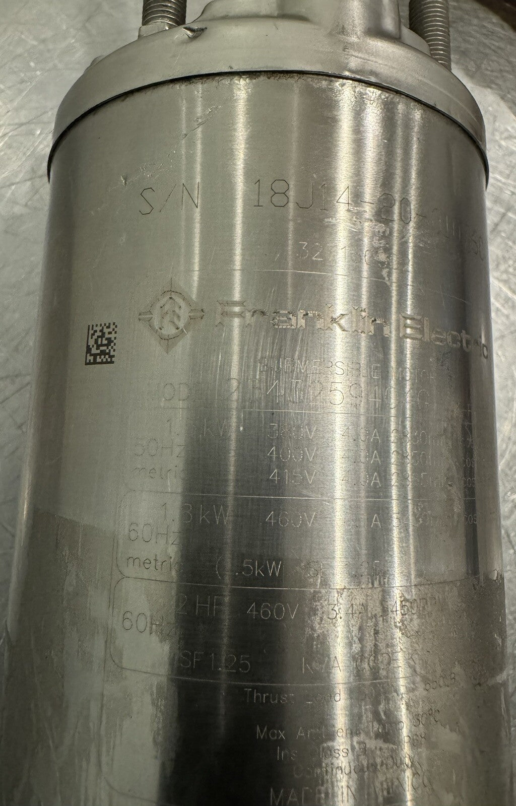 Franklin Electric 2343259404 Stainless Steel Well Pump Motor NEW! FREE SHIPPING!
