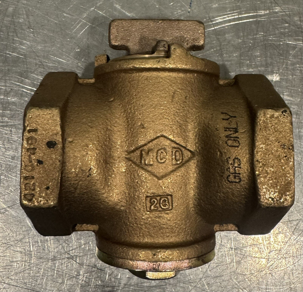 McDonald 4210-491 2” Brass Shutoff Gas Plug Valve NEW! FREE SHIPPING!