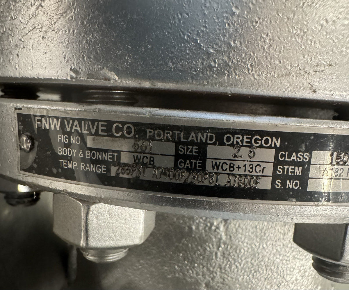 FNW 561L 2.5" Flanged Globe Valve Carbon Steel 2-1/2” NEW! FREE SHIPPING!