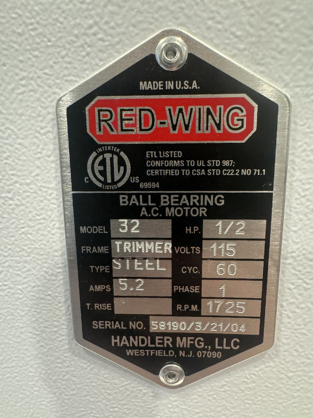 Red Wing Model 32 Trimmer Dental Lab Wheel NEW! FREE SHIPPING!