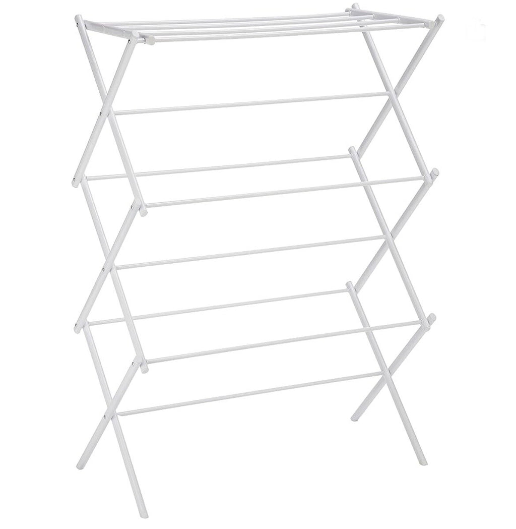 B00H7P1GPO Foldable Laundry Rack Amazon Basics White NEW! FREE SHIPPING!