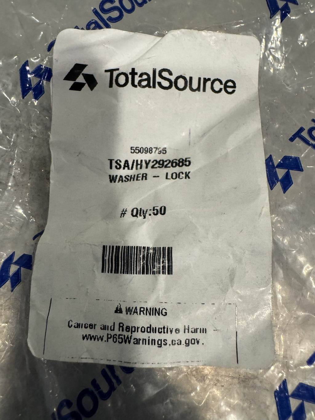Total Source HY292685 Lock Washer 50 PACK Hyster 292685 NEW! FREE SHIPPING!