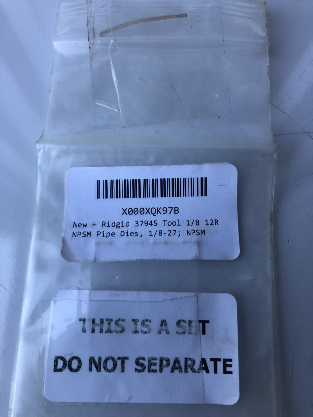Ridgid 37945 Pipe Dies 1/8” 12-R NEW!!! FREE SHIPPING!!!