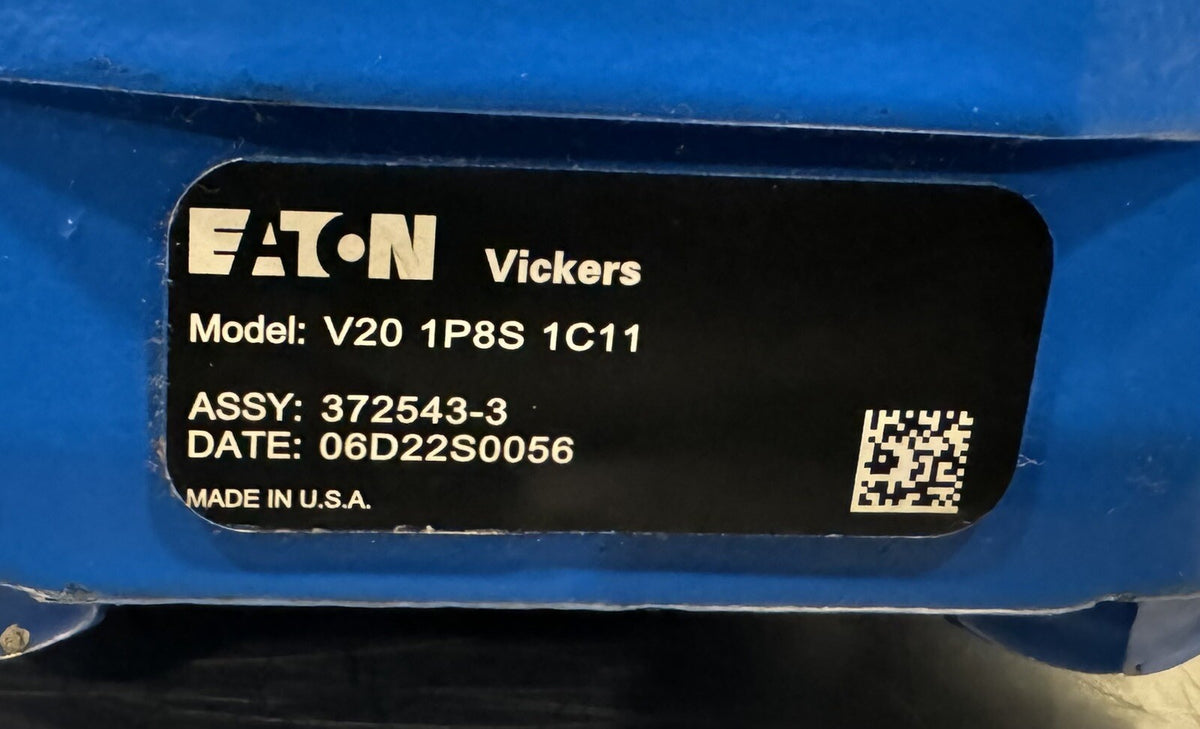 Eaton Vickers V20 1P8S 1C11 Hydraulic Pump 372543-3 NEW! FREE SHIPPING!