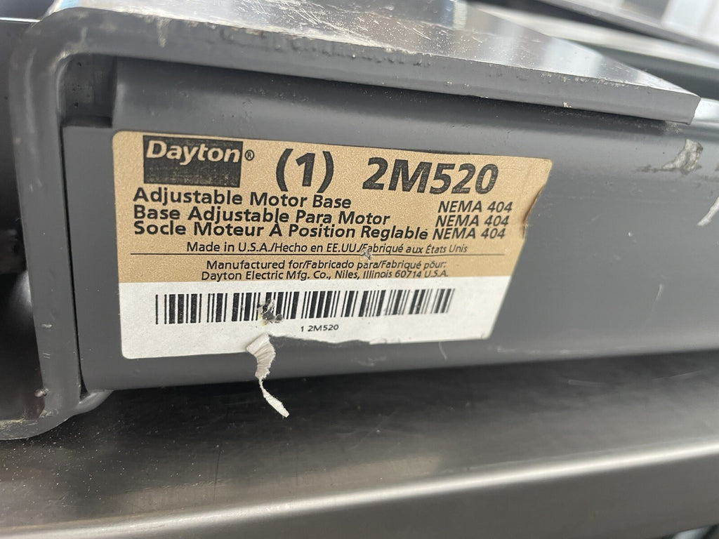 Dayton 2M520 Adjustable Steel Motor Base 404 Compatible NEMA Frame Size NEW!