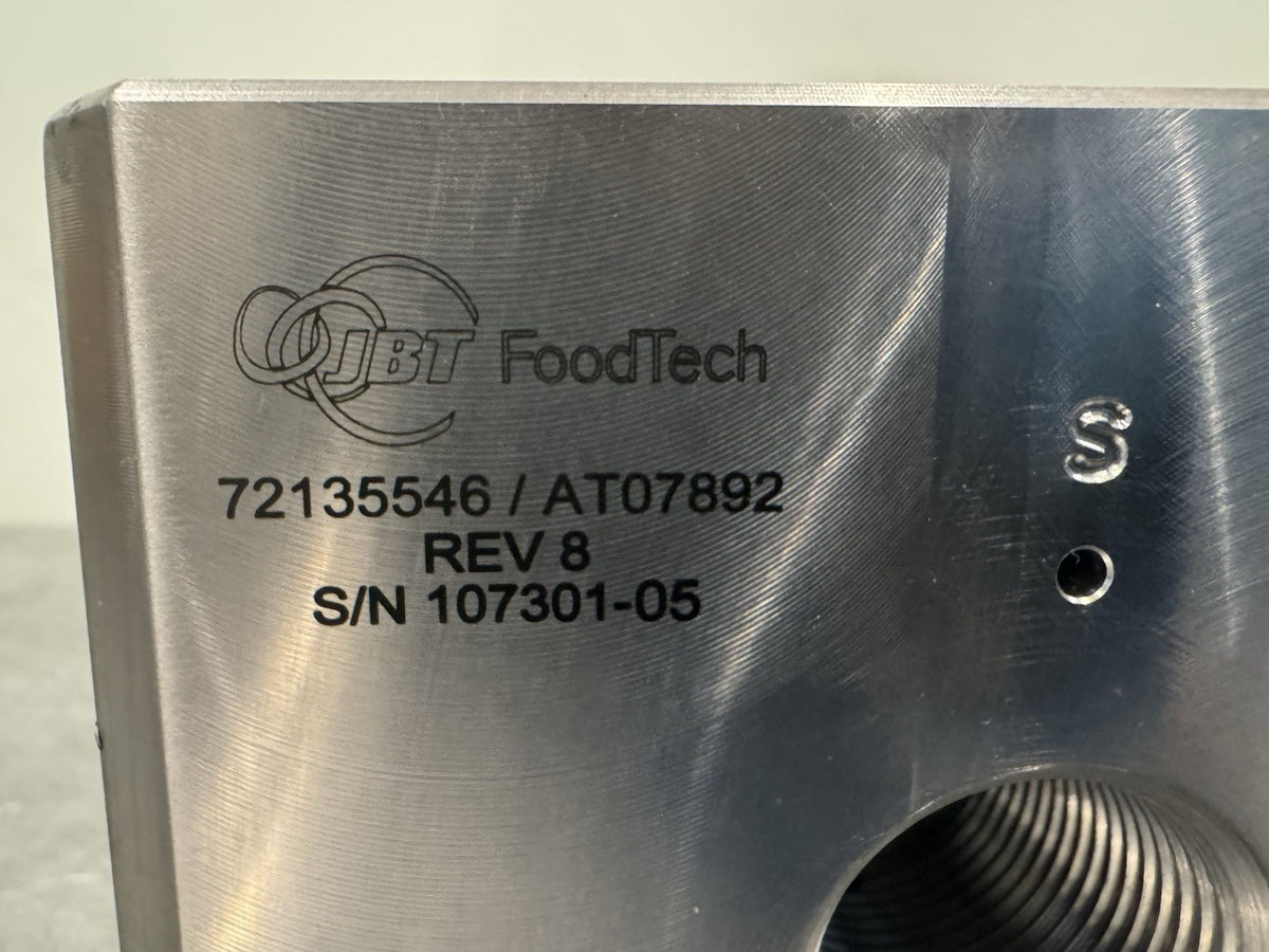 JBT Foodtech 72135546 AT07892 Hydraulic Valve Body NEW! FREE SHIPPING!